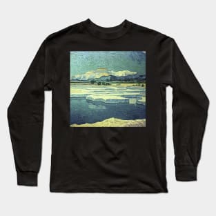 Pamukkale in Van Gogh's style Long Sleeve T-Shirt